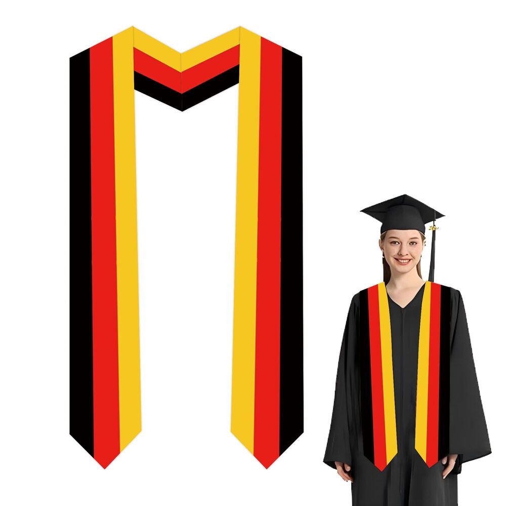 7518 National Flag Graduation Stole Embroidery Sash for Study Aboard